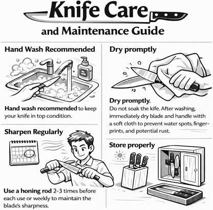 14-Piece Knife Set with Wood Block, Rust-Resistant, Cream