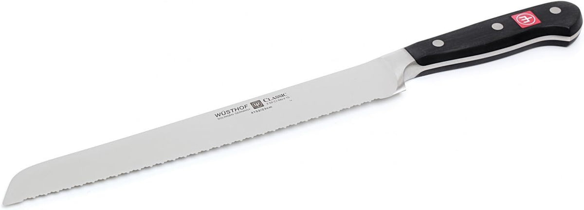 Wusthof 4152 Classic 9-inch Double Serrated Bread Knife, High Carbon Steel