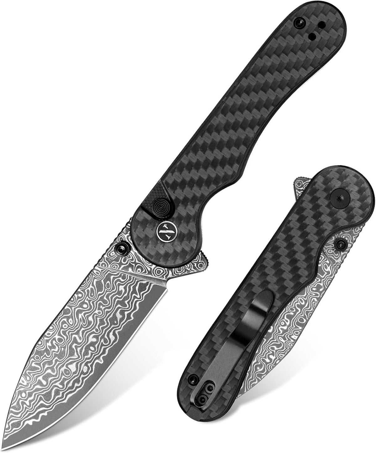 Donut Pocket Knife, 2.9" 14C28N Steel Button Lock EDC Knife Pink