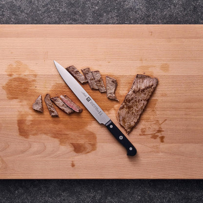 Gourmet 8-inch Razor-Sharp German Carving/Slicing Knife, Made in Company-Owned German Factory with Special Formula Steel perfected for almost 300 Years, Dishwasher Safe