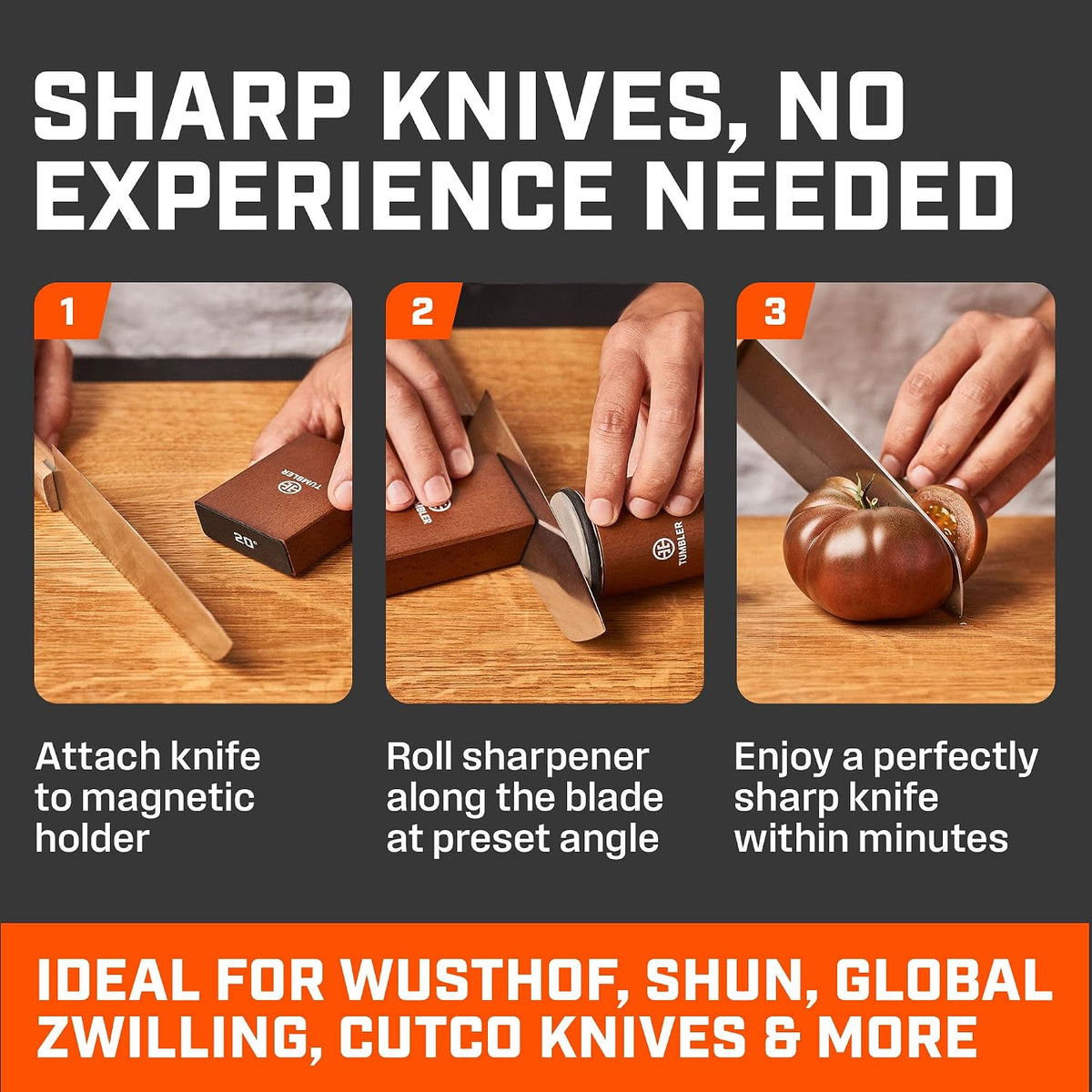The Original Rolling Knife Sharpener™ (Wood)