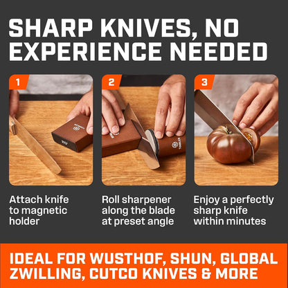 The Original Rolling Knife Sharpener™ (Wood)