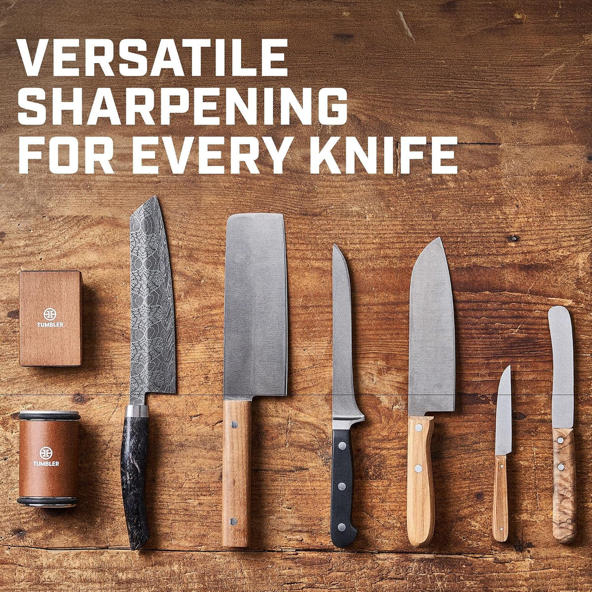 The Original Rolling Knife Sharpener™ (Wood)