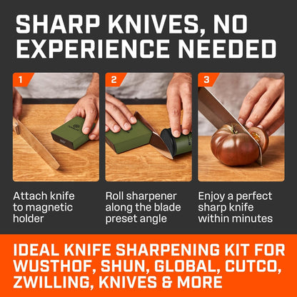 The Original Rolling Knife Sharpener™ (Wood)