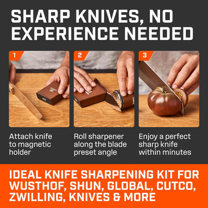 The Original Rolling Knife Sharpener™ (Wood)
