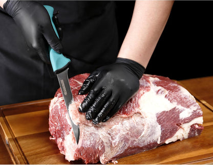 Curved Boning Knife for Meat Cutting - 6 Inch - Premium High-carbon Molybdenum Steel Flexible Curved Blade - Butcher's Kitchen Boning Knife - Ergonomic & Non-slip Handle