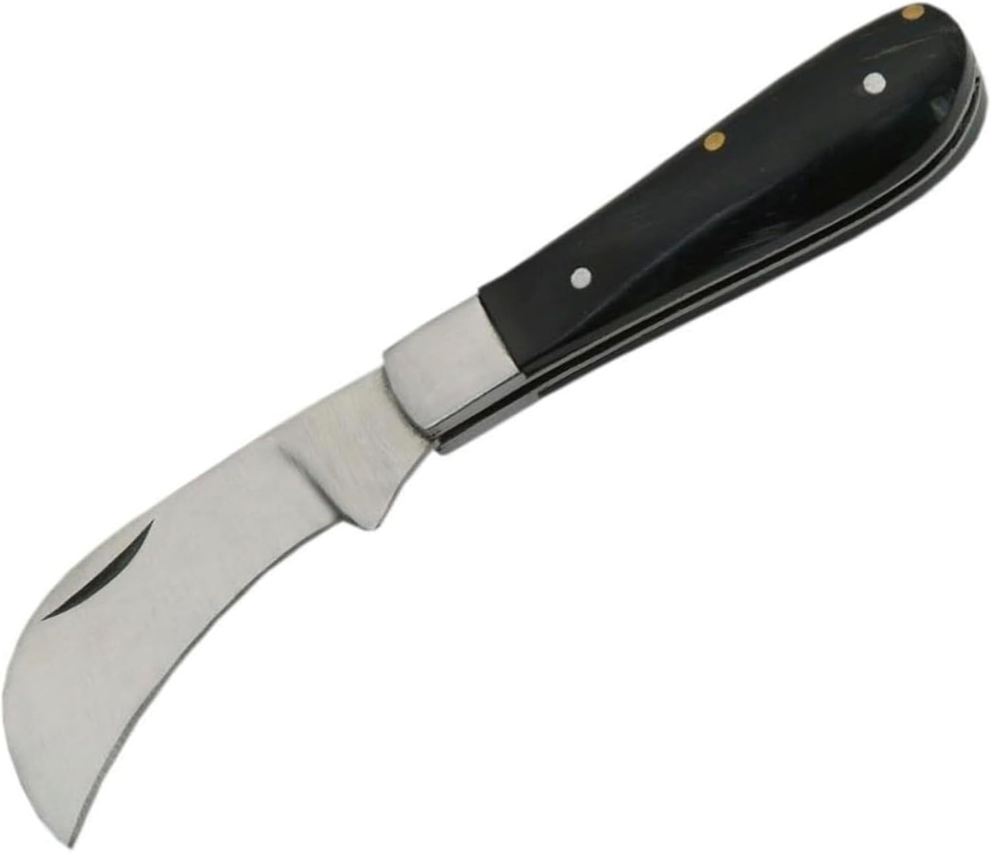 SZCO 3" Pruning Knife– Small Folding Pocket Knife for Men and Women with Stainless Steel Blade & Bone Handle – Traditional Garden EDC Knife for Grafting, Landscaping & Outdoor Use