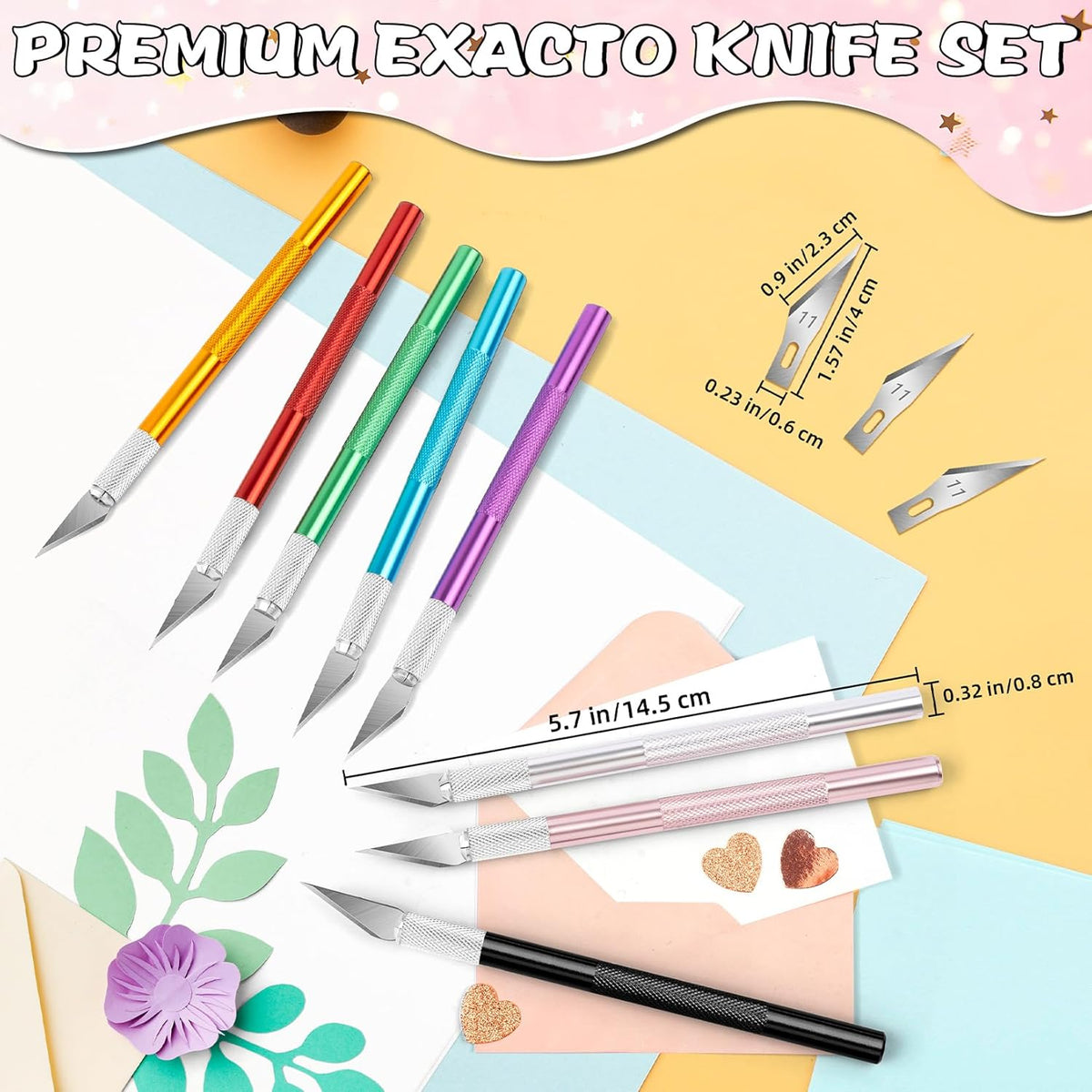 Exacto Knife 12 Pcs Exacto Knife Set with Case for Crafting