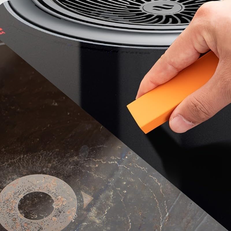 2pcs Heavy Duty Kitchen Cleaning Tool for Stubborn Limescale and Rust Removal, Orange