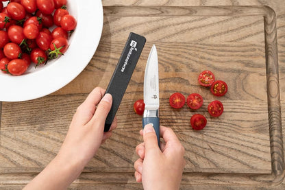 Sensei 6 x 1 Inch Knife Sleeve, 1 Knife Protector - Fits Steak Knife, Felt Lining, Black Plastic Knife Blade Guard, Durable, Cut-Proof
