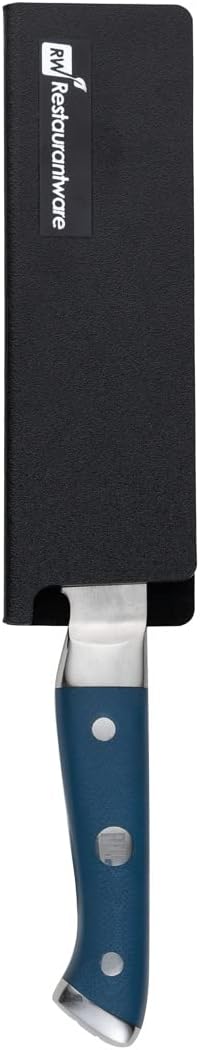 Sensei 6 x 1 Inch Knife Sleeve, 1 Knife Protector - Fits Steak Knife, Felt Lining, Black Plastic Knife Blade Guard, Durable, Cut-Proof