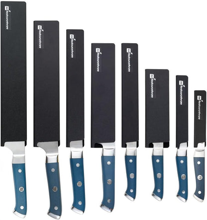 Sensei 6 x 1 Inch Knife Sleeve, 1 Knife Protector - Fits Steak Knife, Felt Lining, Black Plastic Knife Blade Guard, Durable, Cut-Proof
