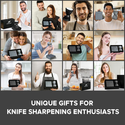 Knife Sharpener Kit, Diamond & Ceramic, 15° & 32° Angle, Black | Sharpener Kit with Diamonds and Ceramic Discs for Steel of Any Hardness, 15 and 32 Magnetic Angle, Ideal Gift, Black