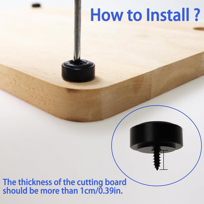 Pallet Metal Feet with Screws, 13/16" W x 3/8" H Butcher Block Non Slip Pads for Wood, Bamboo Cutting Board (Set of 8), Gold