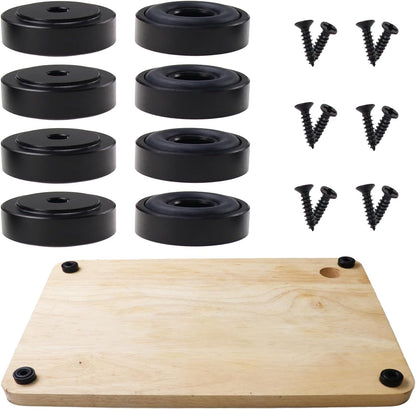 Pallet Metal Feet with Screws, 13/16" W x 3/8" H Butcher Block Non Slip Pads for Wood, Bamboo Cutting Board (Set of 8), Gold