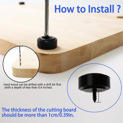 Pallet Metal Feet with Screws, 13/16" W x 3/8" H Butcher Block Non Slip Pads for Wood, Bamboo Cutting Board (Set of 8), Gold