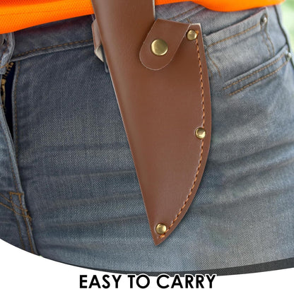 6 Inch PU Leather Knife Sheath, Japanese Knife Cover for Matsato Huusk Knives, Professional Chef Kitchen Knives Protector, Hunting Outdoor Camping Gear for Men Women Suitable for Knives with Blade Lengths of 6in/15.24cm or Less