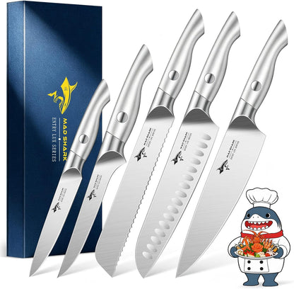 Kitchen Knife Set,5PCS High Carbon Stainless Steel Chef Knife Set