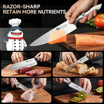 Kitchen Knife Set,5PCS High Carbon Stainless Steel Chef Knife Set