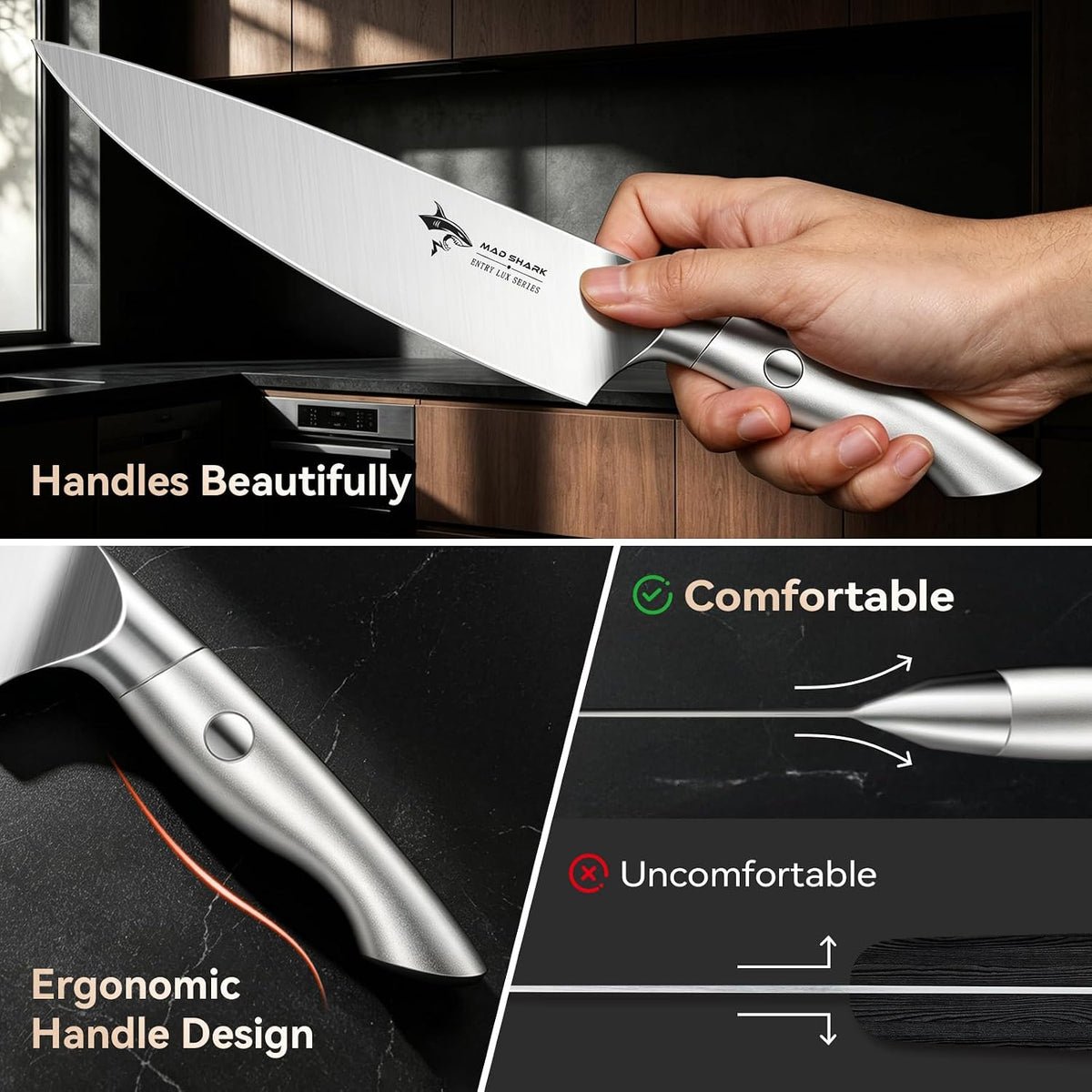Kitchen Knife Set,5PCS High Carbon Stainless Steel Chef Knife Set