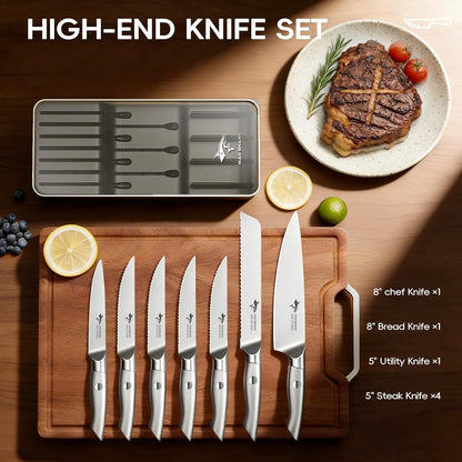 Kitchen Knife Set,5PCS High Carbon Stainless Steel Chef Knife Set