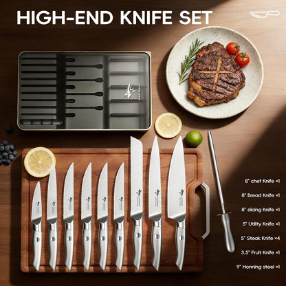 Kitchen Knife Set,5PCS High Carbon Stainless Steel Chef Knife Set