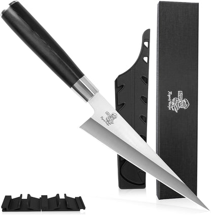 Dexter Fish Fillet Knife 8.5 inch Japanese Steel Honesuki, Professional stainless Steel Kitchen Chef Boing Knife for cooking with Gift Box for Men and Women (8.5" Fillet)