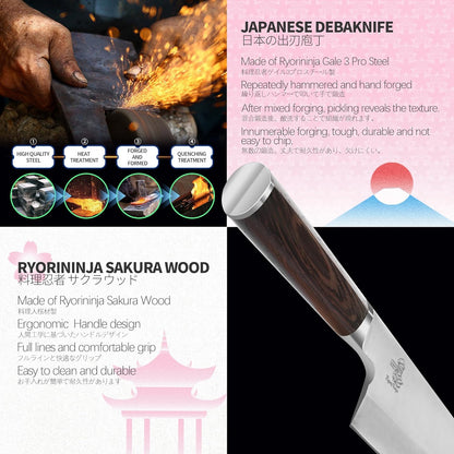 Dexter Fish Fillet Knife 8.5 inch Japanese Steel Honesuki, Professional stainless Steel Kitchen Chef Boing Knife for cooking with Gift Box for Men and Women (8.5" Fillet)