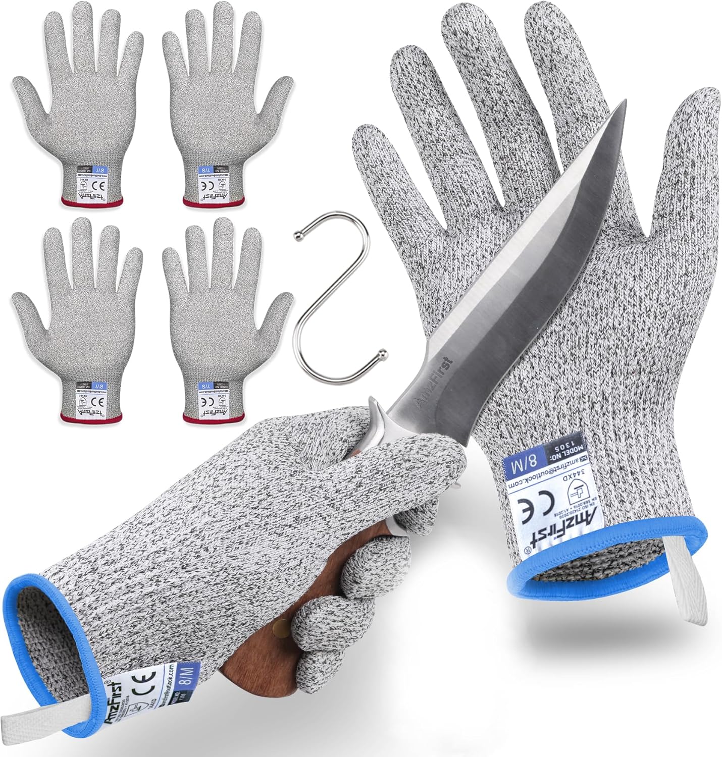 2 Pair Level 5 Cut Resistant Gloves, Food Grade Kitchen Cooking Gloves for Women and Men, Lightweight Protective Gloves, Size: 9/Large
