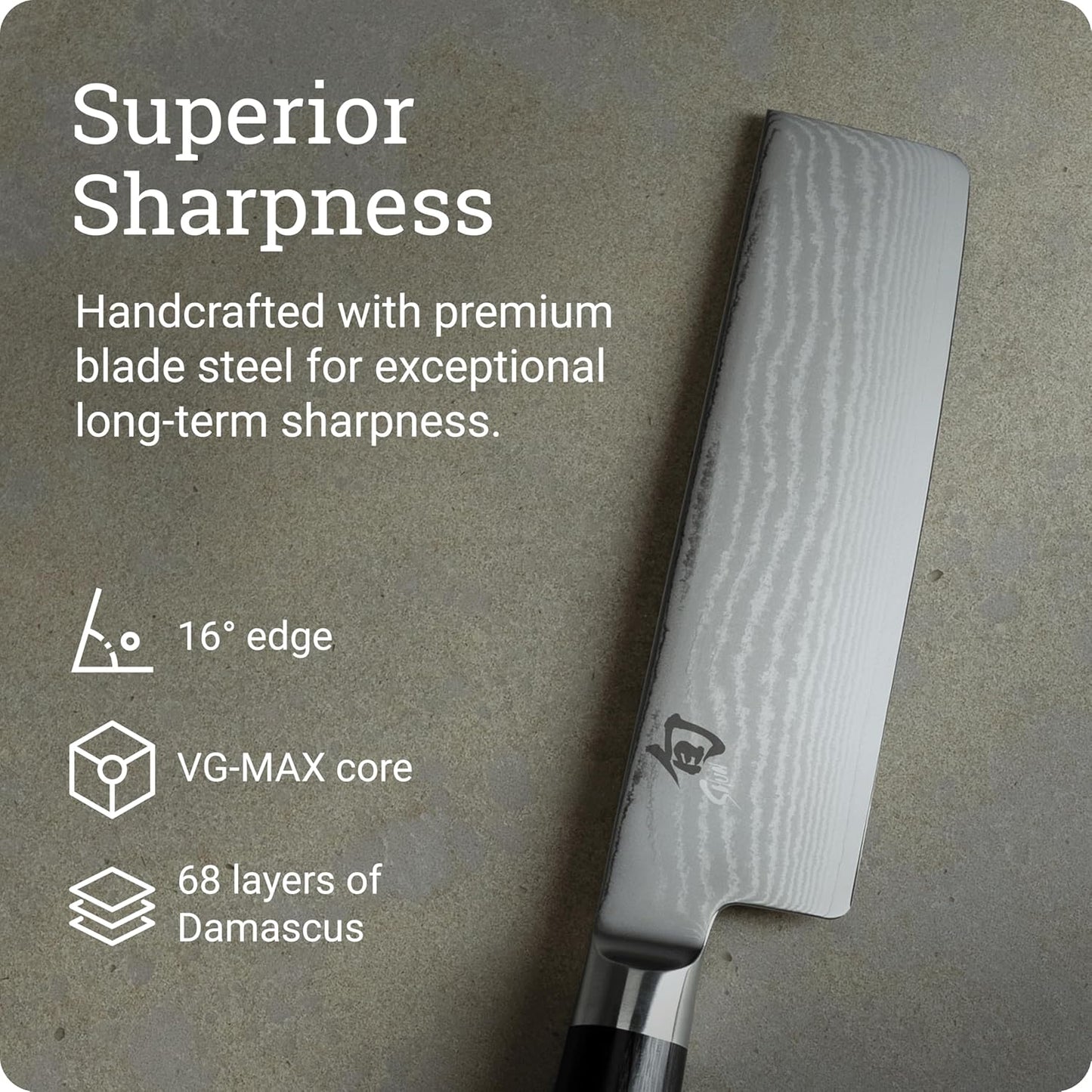 Classic 6.5" Nakiri Knife, Handcrafted Japanese Vegetable Knife, VG-MAX Core with Damascus Stainless Steel Cladding, Pakkawood Handle, Slicing Tool for Professional and Home Chefs