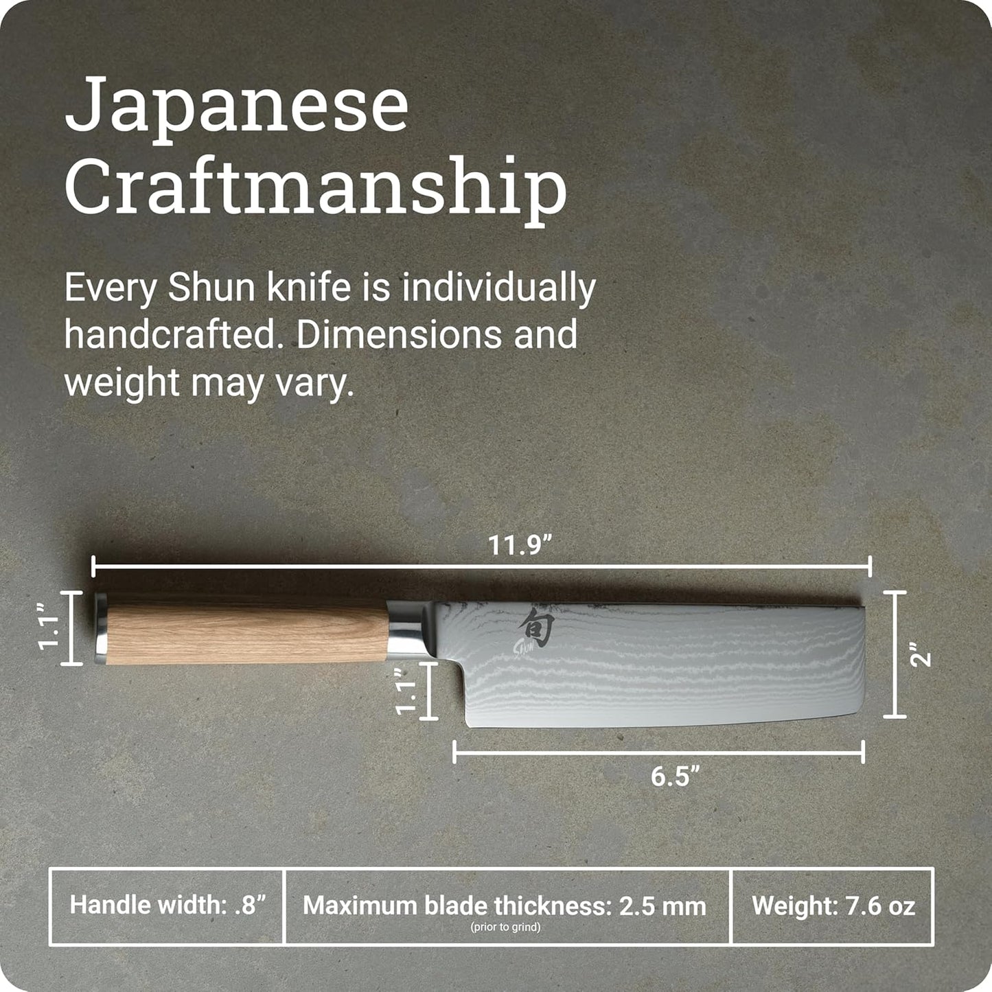 Classic 6.5" Nakiri Knife, Handcrafted Japanese Vegetable Knife, VG-MAX Core with Damascus Stainless Steel Cladding, Pakkawood Handle, Slicing Tool for Professional and Home Chefs
