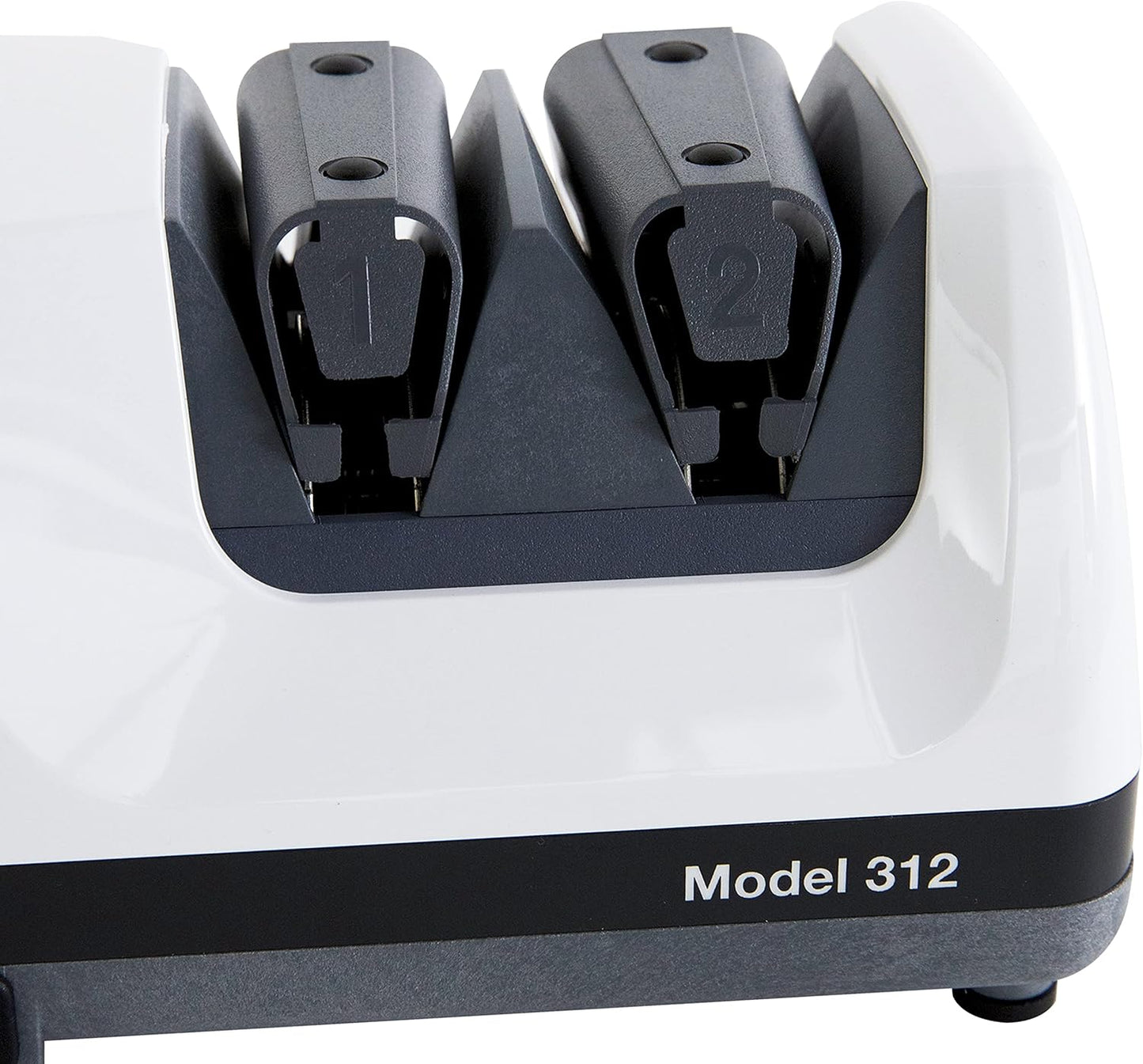 Professional Electric Knife Sharpeners UltraHone With 100-Percent Diamond Abrasives And Precision Angle Guides For 20-Degree Straight-Edge and Serrated Knives, 2-Stage, White