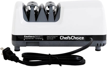 Professional Electric Knife Sharpeners UltraHone With 100-Percent Diamond Abrasives And Precision Angle Guides For 20-Degree Straight-Edge and Serrated Knives, 2-Stage, White