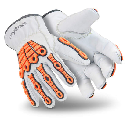 Cut and Heat Resistant Impact Protection Leather Work Gloves | Chrome SLT ® Series 4060 | Large