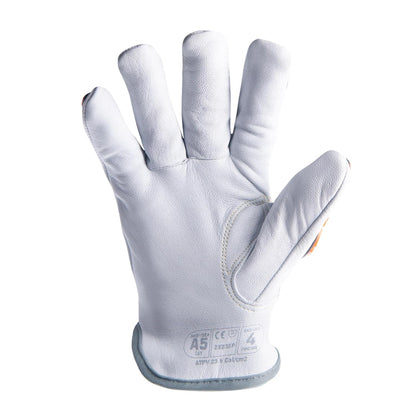 Cut and Heat Resistant Impact Protection Leather Work Gloves | Chrome SLT ® Series 4060 | Large
