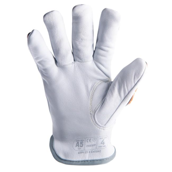 Cut and Heat Resistant Impact Protection Leather Work Gloves | Chrome SLT ® Series 4060 | Large