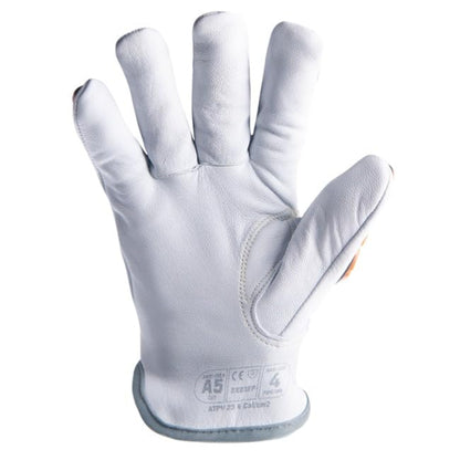 Cut and Heat Resistant Impact Protection Leather Work Gloves | Chrome SLT ® Series 4060 | Large
