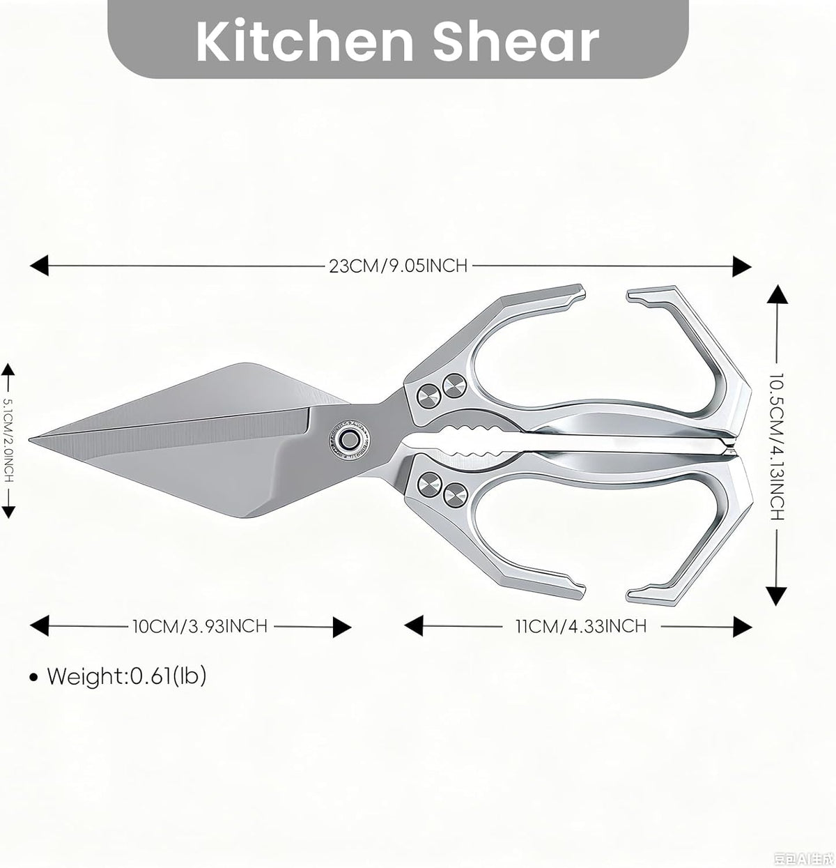 Heavy Duty Kitchen Scissors All purpose, poultry shears for food Cutting Meat, Chicken, Bones, Seafood, Herbs, Nuts, Packages, Culinary scissors with Ergonomic Handle gold