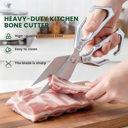Heavy Duty Kitchen Scissors All purpose, poultry shears for food Cutting Meat, Chicken, Bones, Seafood, Herbs, Nuts, Packages, Culinary scissors with Ergonomic Handle gold