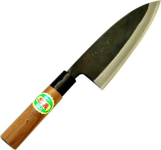 Tosa Hamono Distribution Center, Tosa Knife, Black Uchi, Deba, Blue Steel No. 1, 6.5 inches (165 mm)