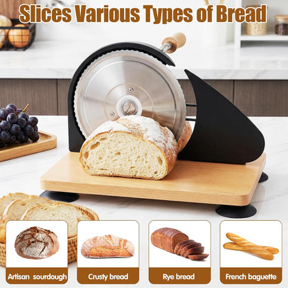 Manual Bread Slicer for Homemade Sourdough Adjustable Thickness