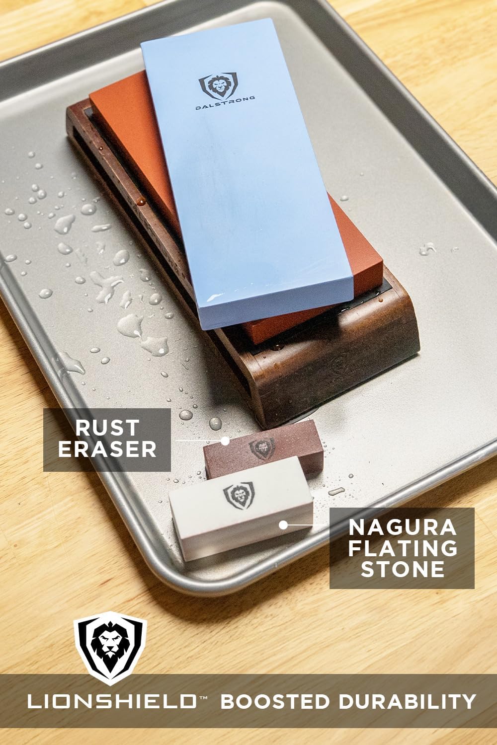 Whetstone Set #1000/#6000 — XL Corundum Sharpening Stones — For Restoring Dull Knives, Maintaining Any Kitchen Blade, Beginner to Pro — Non-Slip Base, Angle Guide, Customer Support