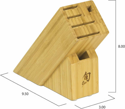Kanso 5 Piece Block Set | Includes 3.5" Paring, 7" Santoku, 6" Utility Knives and More, Handcrafted, AUS10A Stainless Steel Blades, Tagayasan Handle