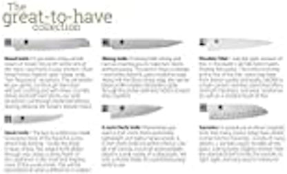 Kanso 5 Piece Block Set | Includes 3.5" Paring, 7" Santoku, 6" Utility Knives and More, Handcrafted, AUS10A Stainless Steel Blades, Tagayasan Handle