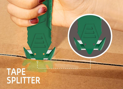 200 Pcs Safety Knife Box Cutter Utility Cutter and Package Opener with Recessed Concealed Stainless Steel Blade for Household, Warehouse, Workshop