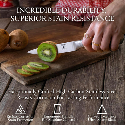 14 Pcs Kitchen Knife Set with Block, Stainless Steel | Premium forged kitchen knives with high-carbon sharp blades, ergonomic handle, rust-resistant knife block set for home & chef