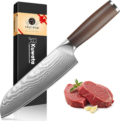 Kuwata 3 Pieces Chef Knife Set, Professional Japanese High Carbon Stainless Steel Kitchen Knife Set, Ultra Sharp Chef Knives Sets with Ergonomic Color Wooden Handle