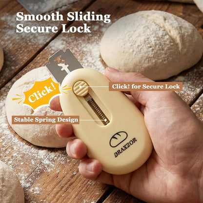3-Pack Bread Lame, Professional Sourdough Scoring Tool Set | Ergonomic Bread Scoring Tool with Magnetic Base, Includes 10 Replacement Razor Blades & Scoring Patterns Booklet