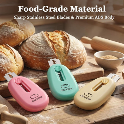 3-Pack Bread Lame, Professional Sourdough Scoring Tool Set | Ergonomic Bread Scoring Tool with Magnetic Base, Includes 10 Replacement Razor Blades & Scoring Patterns Booklet
