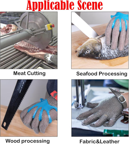 Chainmail Glove for Cutting,Highest Level Cut Resistant Gloves,Stainless Steel Metal Mesh Glove
